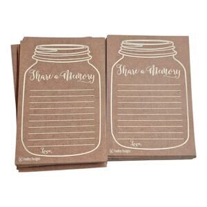 Hadley Designs Share A Memory Rustic Mason Jar Design With Lines For Writing